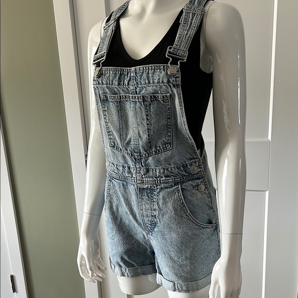 Garage Denim Overall Shorts - Picture 1 of 9